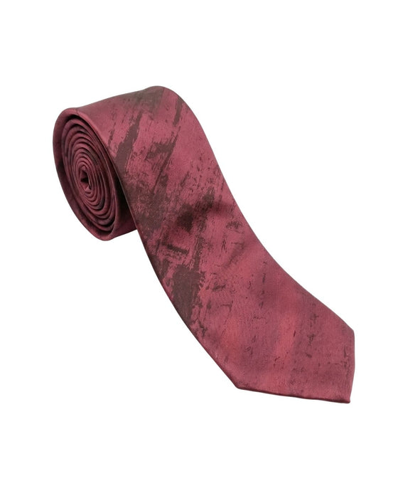 Armani Collezione Mens Burgundy / Black Abstract Pattern Neck Tie