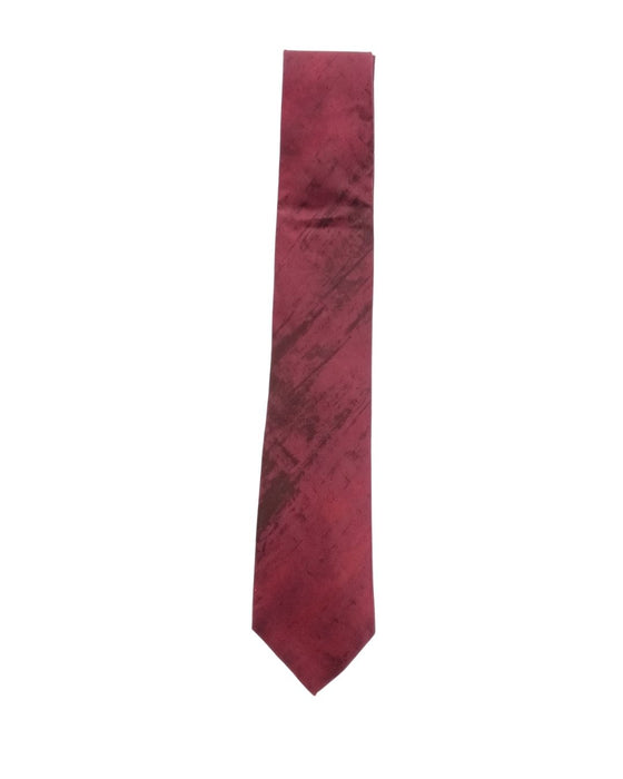 Armani Collezione Mens Burgundy / Black Abstract Pattern Neck Tie