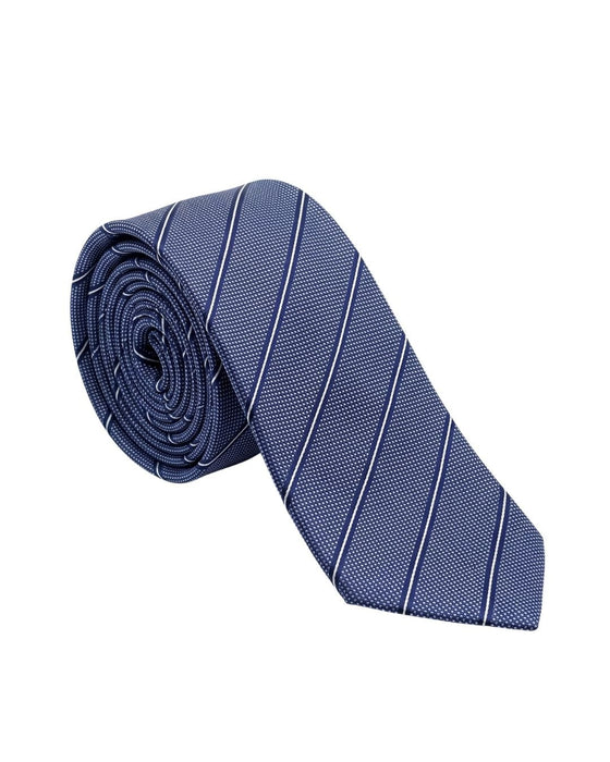 Armani Collezioni Mens Blue / Black Diagonal Stripe Neck Tie