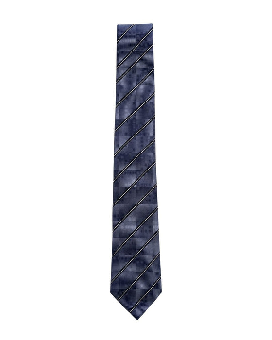Armani Collezioni Mens Blue / Black Diagonal Stripe Neck Tie