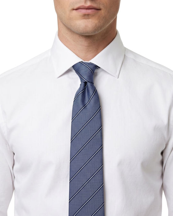 Armani Collezioni Mens Blue / Black Diagonal Stripe Neck Tie