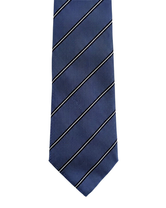 Armani Collezioni Mens Blue / Black Diagonal Stripe Neck Tie