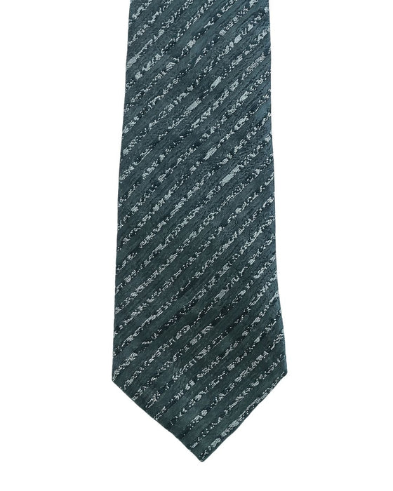 Armani Collezioni Mens Teal / White Dash Silk Neck Tie