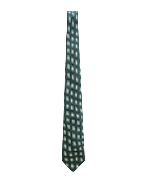 Armani Collezioni Mens Green / White Micro Dot Silk Neck Tie