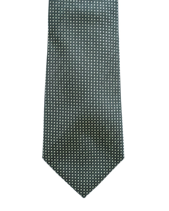 Armani Collezioni Mens Green / White Micro Dot Silk Neck Tie