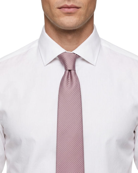Armani Collezioni Mens Dusty Pink Tonal Diagonal Stripe Neck Tie