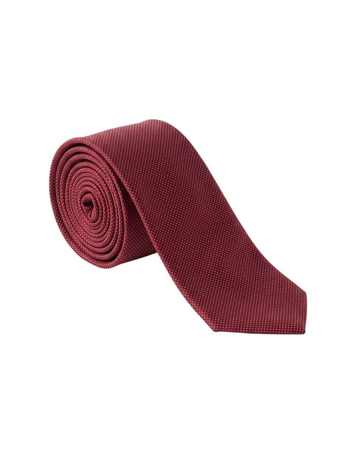 Armani Collezioni Mens Burgundy Solid Textured Silk Neck Tie
