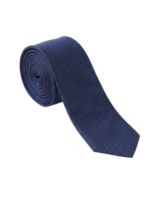 Armani Collezione Mens Navy Blue / White Micro Dot Neck Tie