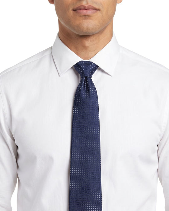 Armani Collezione Mens Navy Blue / White Micro Dot Neck Tie