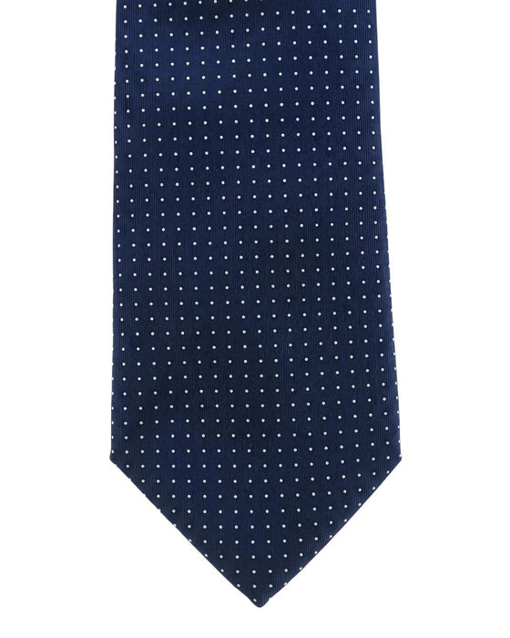 Armani Collezione Mens Navy Blue / White Micro Dot Neck Tie