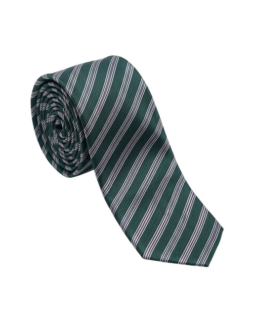 Armani Collezioni Mens Green / Pink / White Diagonal Stripe Silk Neck Tie