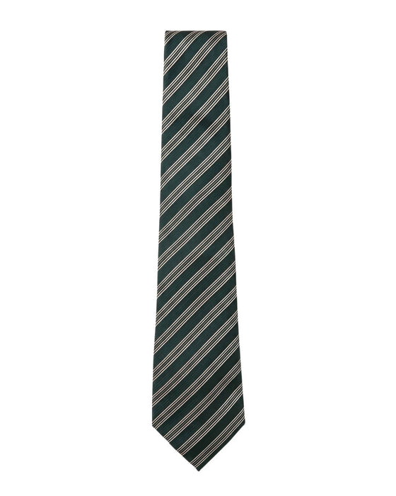 Armani Collezioni Mens Green / Pink / White Diagonal Stripe Silk Neck Tie