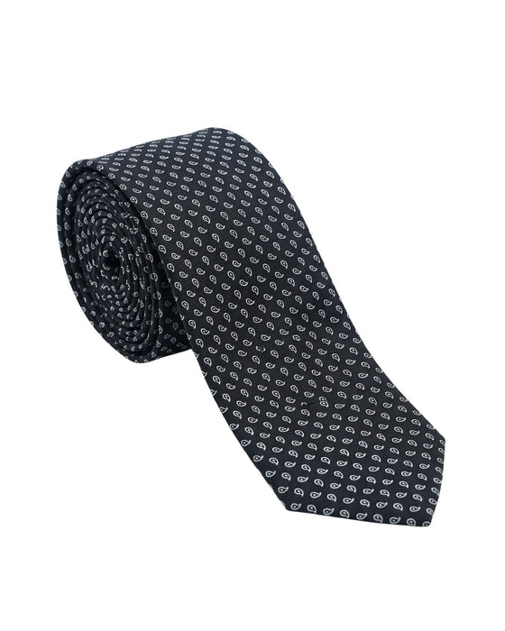 Armani Collezioni Mens Navy / Gray Geometric Silk Neck Tie