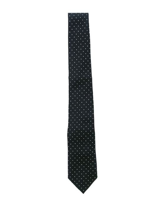 Armani Collezioni Mens Black / White Micro Dot Silk Neck Tie