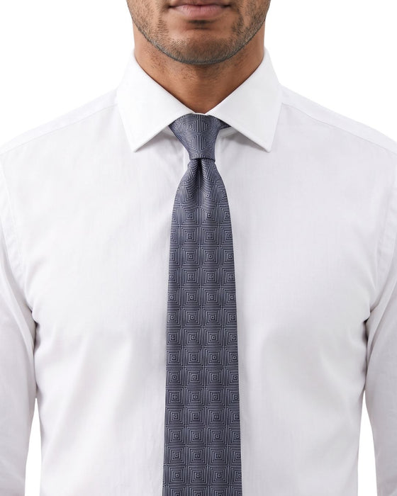Armani Collezione Mens Gray / Charcoal Optical Grid Neck Tie
