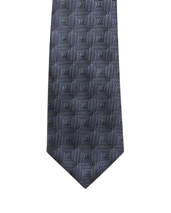 Armani Collezione Mens Gray / Charcoal Optical Grid Neck Tie