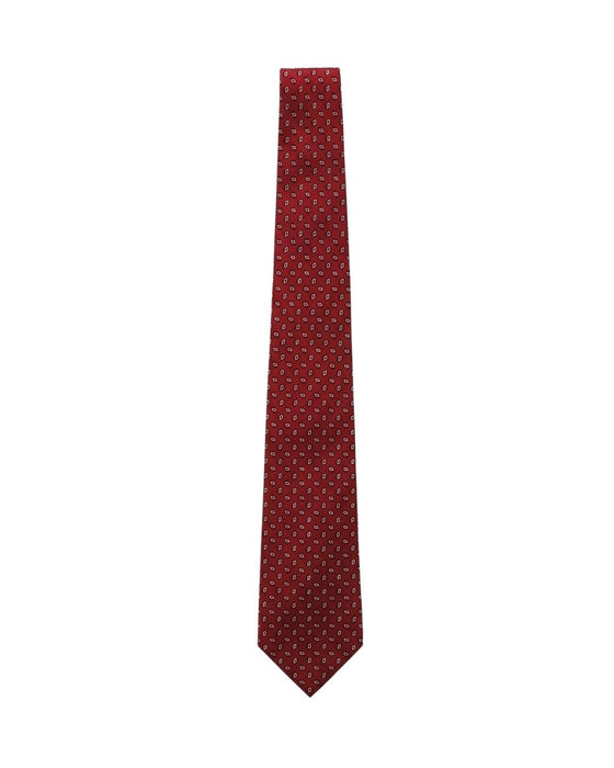 Armani Collezioni Mens Red / Gold Mini Motif Silk Neck Tie
