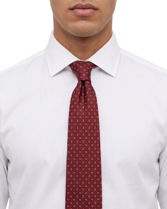 Armani Collezioni Mens Red / Gold Mini Motif Silk Neck Tie