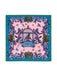 Versace Jeans Couture Women's Teal Pink Silk Butterfly Scarf 27.6 x 27.6 in