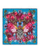Versace Jeans Couture Women's Pink Teal Silk Skull Floral Scarf