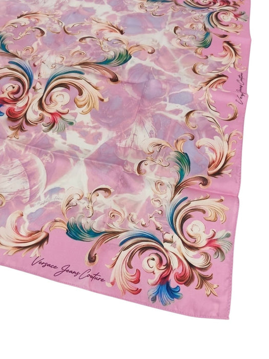 Versace Jeans Couture Women's Orchid Silk Baroque Floral Scarf
