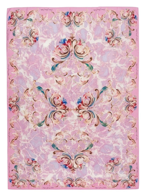 Versace Jeans Couture Women's Orchid Silk Baroque Floral Wrap 55.1 x 78.7 in