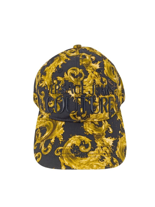 Versace Jeans Couture Women's Black Gold Baroque Baseball Cap