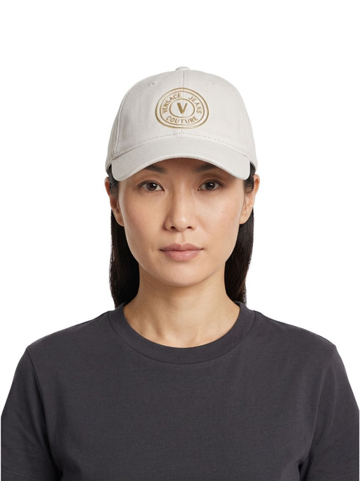 Versace Jeans Couture Women's White Gold Crest Baseball Cap