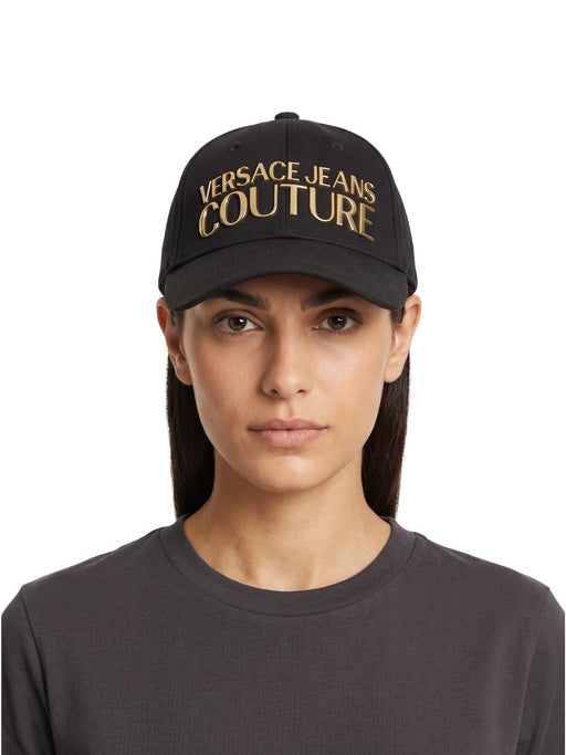 Versace Jeans Couture Women's Black Gold Logo Baseball Cap