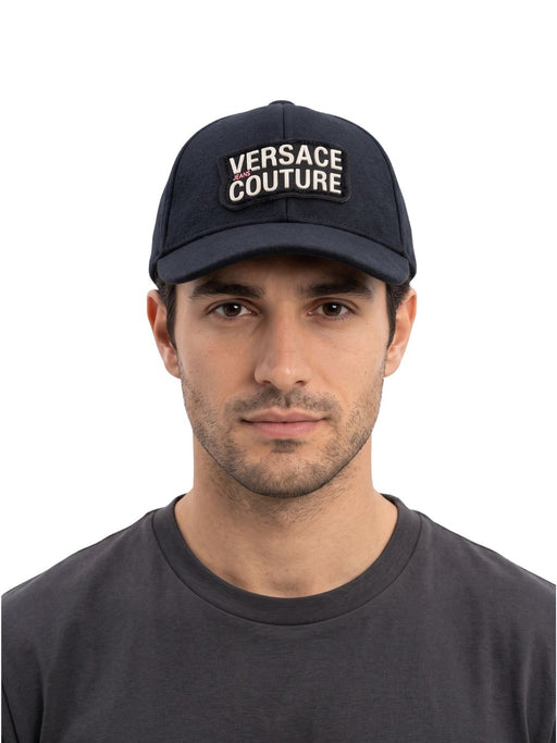 Versace Jeans Couture Men's Black Wool-Blend Logo Baseball Cap