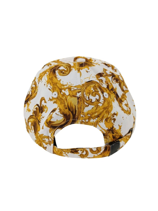 Versace Jeans Couture Men's White Gold Baroque Baseball Cap