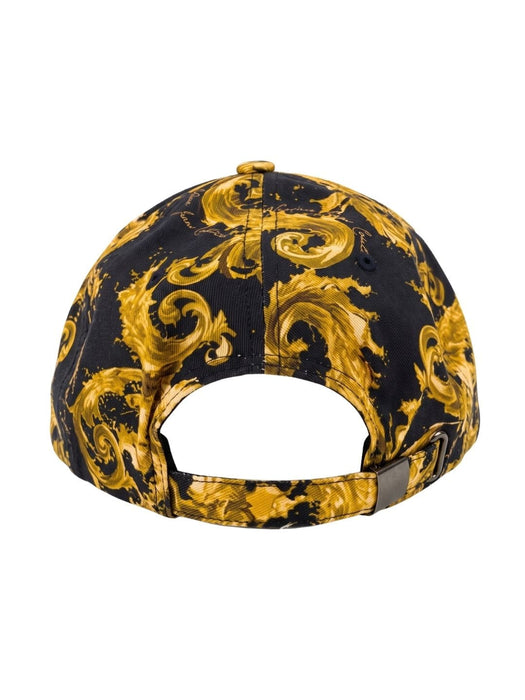 Versace Jeans Couture Men's Black Gold Baroque Baseball Cap