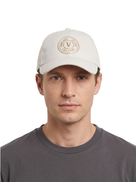 Versace Jeans Couture Men's White Gold Crest Baseball Cap