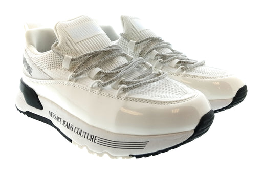 Versace Jeans Couture Womens White Mesh Chunky Platform Sneakers