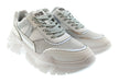Versace Jeans Couture Womens White Silver Metallic Chunky Sneakers