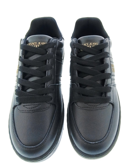 Versace Jeans Couture Womens Black Logo Low Top Sneakers