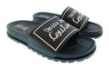 Versace Jeans Couture Womens Black Logo Pool Slide Sandals-
