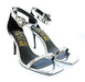 Versace Jeans Couture Womens Silver Metallic Ankle Strap High Heel Sandals-8