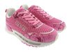 Versace Jeans Couture Womens Orchid Baroque Mesh Platform Sneakers