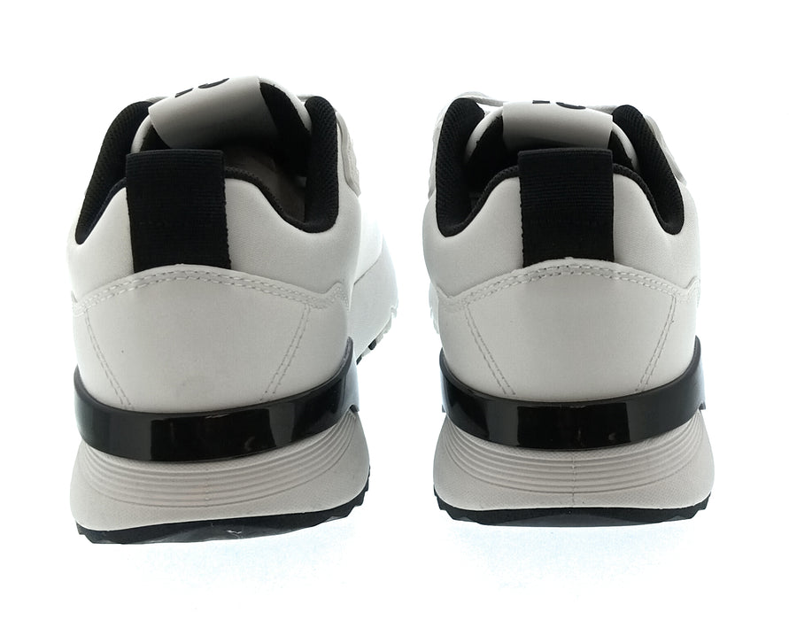Versace Jeans Couture Women's White Gold Baroque Logo Sneakers