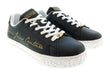 Versace Jeans Couture Womens Black Gold Script Platform Sneakers-10