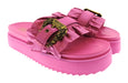Versace Jeans Couture Womens Orchid Ruffle Platform Slide Sandals-10