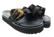 Versace Jeans Couture Womens Black Ruffle Platform Slide Sandals-9
