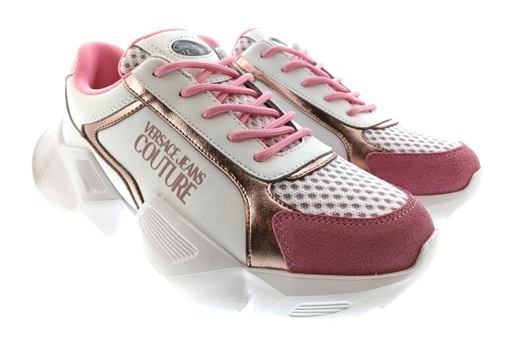 Versace Jeans Couture Womens White Orchid Sculpted Sole Sneakers-10
