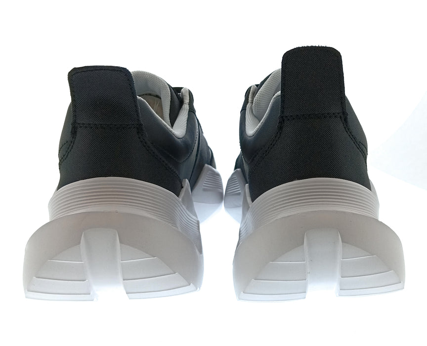 Versace Jeans Couture Womens Black Medallion Sculpted Sole Sneakers