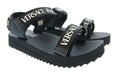 Versace Jeans Couture Womens Black Logo Strap Platform Sandals-6