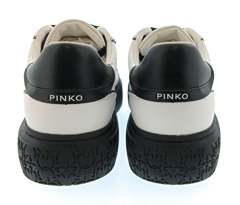 Pinko Women's White and Black Logo Platform Sneakers-