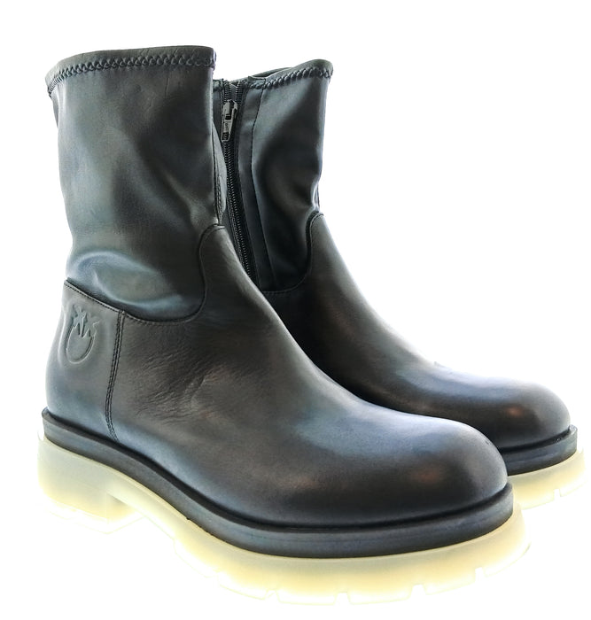 Pinko Women's Black Pull-On Mid-Calf Boots-8