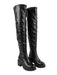 Pinko Women's Black Leather Platform Knee-High Boots