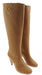 Pinko Women's Tan Pointed-Toe Knee-High Heeled Boots-9